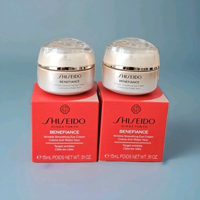Shiseido Benefiance Wrinkle Smoothing Eye Cream 30 ml Augencreme ( 2x 15ml )