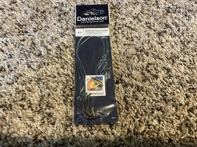 Danielson Package of 6 Baitholder Hooks Snelled Size 4 New NIP Fishing