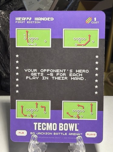 2026 Bo Jackson Battle Arena Tecmo Bowl Play Card #PL8 HEAVY HANDED SSP