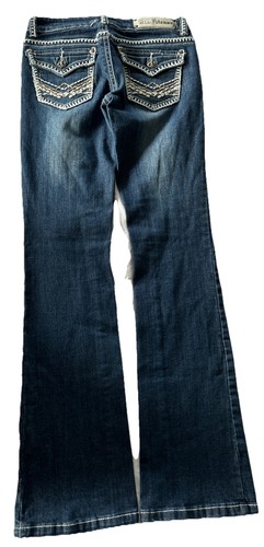 Verzierte Designdetail Bootcut Miss Chic Jeans Medium Wash Damengröße 3 - Bild 4 von 5