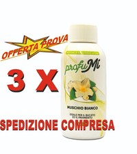 "PROFUMI' "PROFUMATORE PER BIANCHERIA TESSUTI  PAVIMENTI MUSCHIO BIANCO 3X250ML
