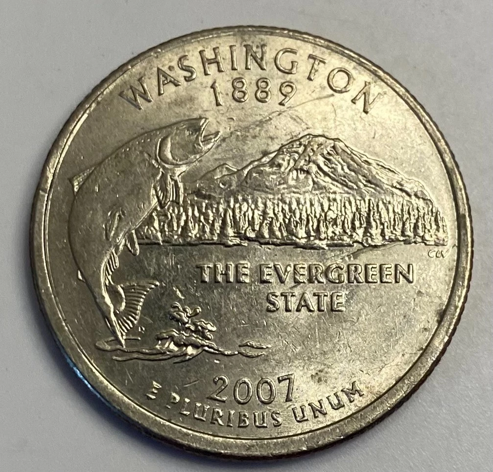 华盛顿第2007 季度美国硬币错币| eBay