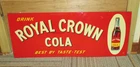 Rare Vintage RC ROYAL CROWN COLA Tin Soda Sign Embossed "Best By Taste Test" WOW