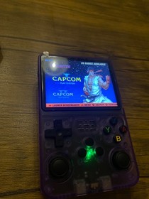 ORIGINAL Game console r36s purple model + modified 128 GB card included tested