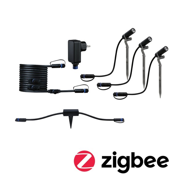 Plug & Shine Set Smart Home Zigbee 3.0 LED Gartenstrahler Plantini IP65 3000K 3X-image
