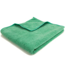 16 In. X 16 In. General Purpose Microfiber Cleaning Cloth in Green 12-Pack