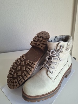 Tom Tailor Boots Beige | Gr. 39 | Gesteppter Rand | Top Zustand