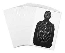 50 Shooting Targets Paper, Range 43.1 cm x 63.5 cm, black and white