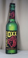 C9/ OXX Bier Gold Ochsen Ulm - Reklame Pappschild inFlaschenform 99cm Vintage /H