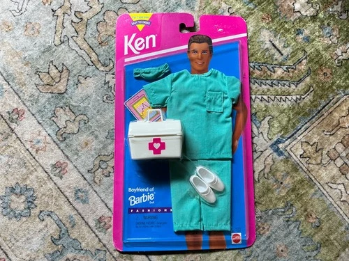 Barbie Clothes: Vintage Ken Doctor Nurse Medical Scrubs Uniform Mattel 🟡
