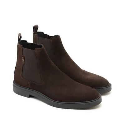 BOSS by Hugo Boss Calev Cheb Men Chelsea Boots Dark Brown US 13 UK 12 EU 46