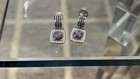 David Yurman 7mm Albion Drop Earrings Amethyst With Diamonds — photo 2