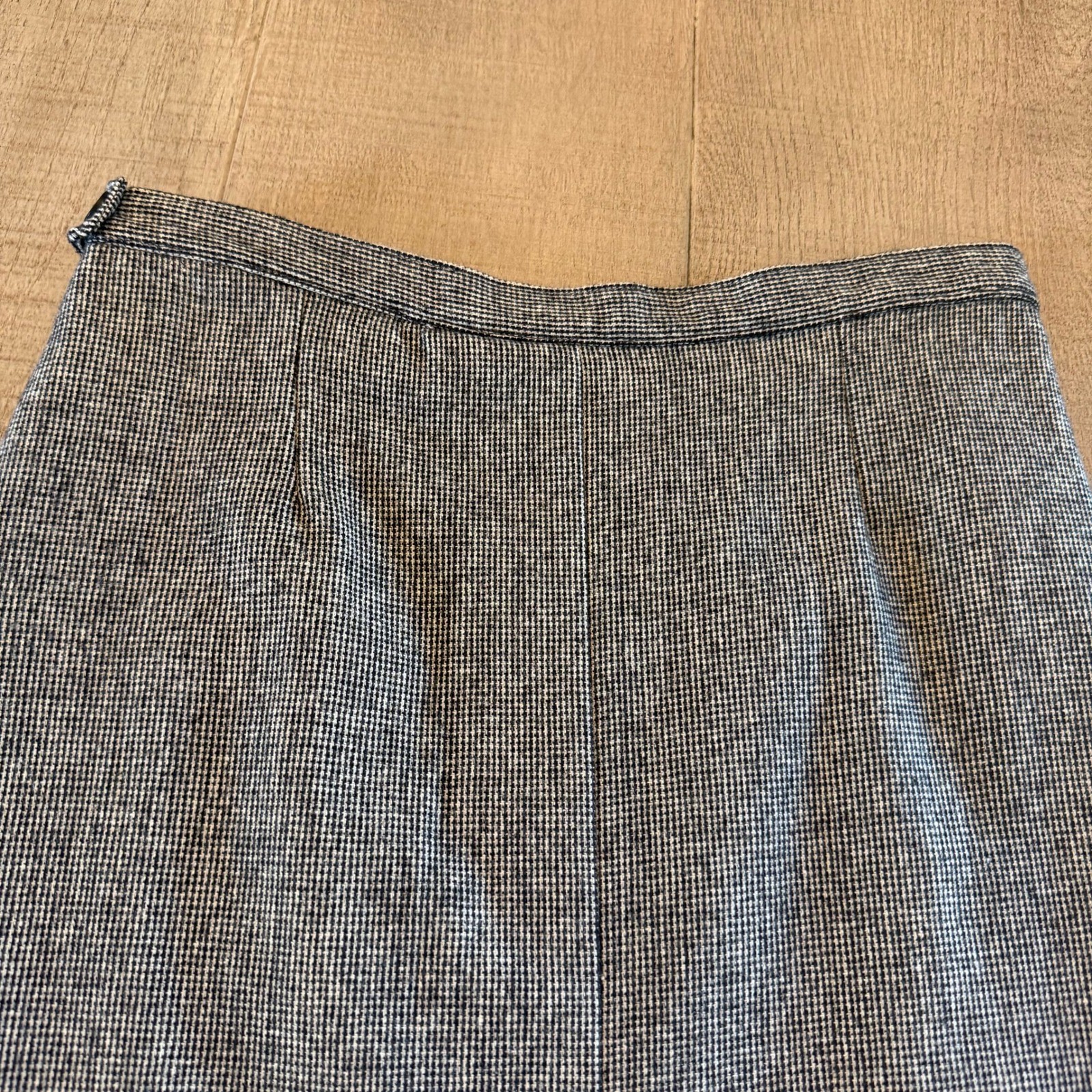 Pendleton Petite Wool Skirt Gray Houndstooth Midi… - image 2