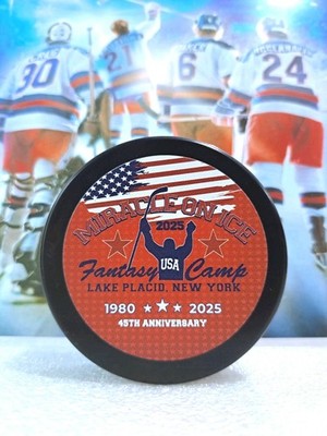 Miracle On Ice Players Only Exclusive 45th Anniversary Event Puck Lake Placid