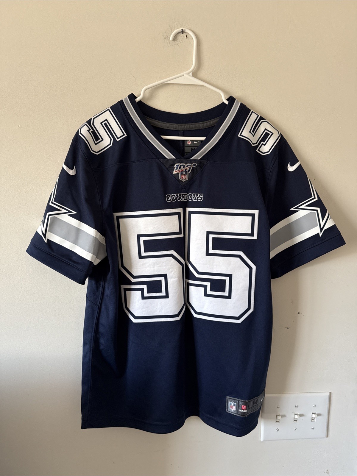 Men’s Nike Leighton Vander Esch #55 Dallas Cowboys 100 Vapor Lmtd  Jersey Sz M