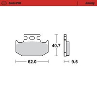 Moto-Master Hintere Pro Racing Sinter BremsbeläGe FüR Yamaha YZ 250 1992-1997