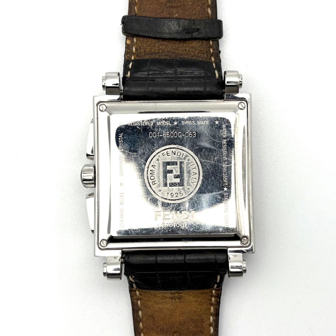 Fendi Quadro Ceramic Chronograph Men's Quartz 39mm Used Authentic thumbnail 4