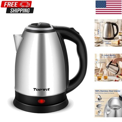 2L Electric Kettle with Fast Boil, Safety Features & Sleek Silver Design