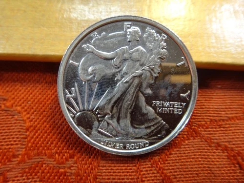 Walking Liberty Design One Half 1/2 Oz .999 Silver Bullion Round - Money Metals
