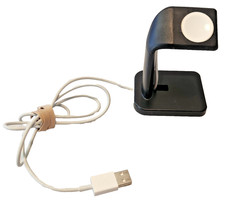 Macally Apple Smart Watch Magnetic Black Charging Docking Station with USB Cable