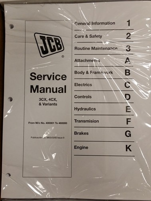 #ad JCB 3CX 4CX 214 214 215 217 Service Repair Shop Manual Part # 9803 3260 $114.22