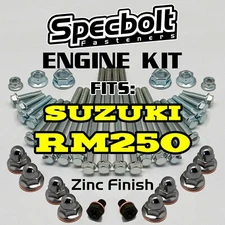 RM250 Engine Bolt Kit for Suzuki RM RMX 250 Specbolt w OEM Zinc Finish Fasteners