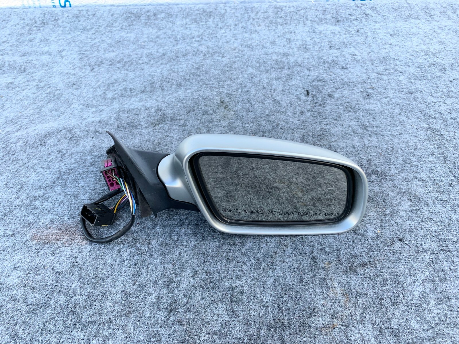 02 03 04 Audi S6 RH Side View Mirror Brushed Aluminum *oem 