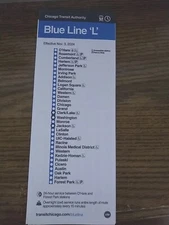 Chicago Transit Authority Blue Line L O'Hare 2024 Subway Schedule New Timetable