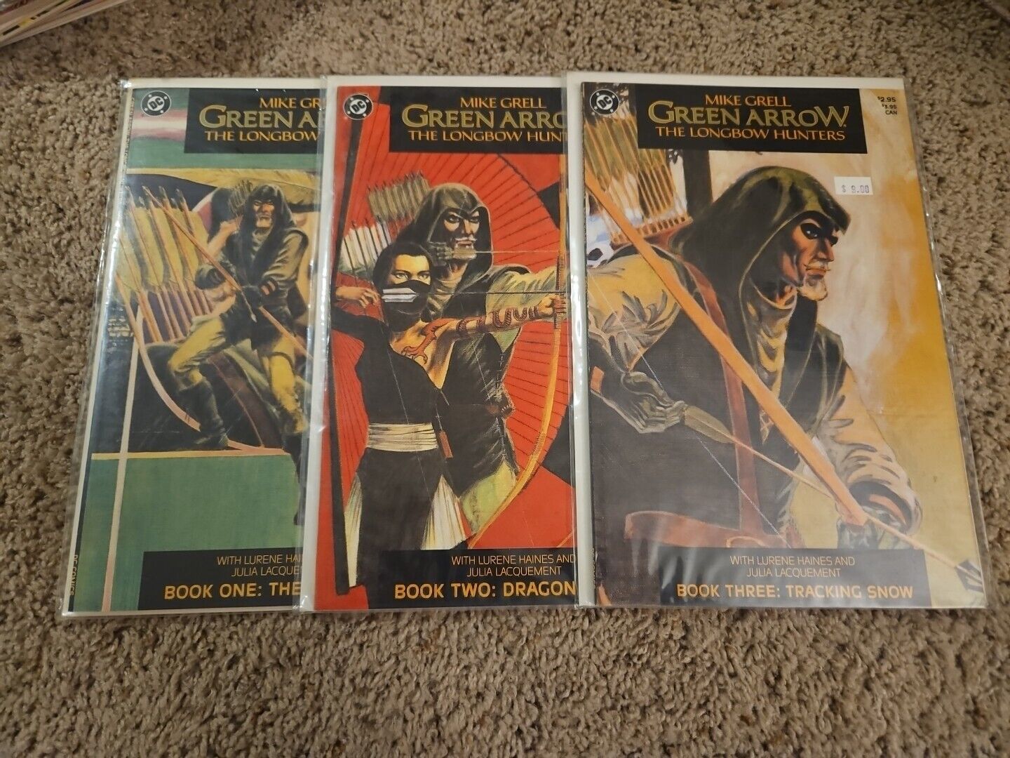 Green Arrow the Longbow Hunters #1 2 3 DC Comic Book Set 1-3 Complete Midgrade 