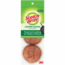 3-3pk -Scotch-Brite Copper Coated Scouring Pad, Kitchen Dishes. Model: 213C