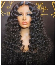 Water Wave Wig 13x4 T Part Lace Front Human Hair Wigs Daily Heat Soft