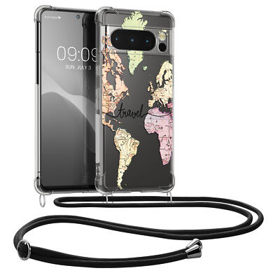 Coque Kwmobile Silicone Avec Cordon Pour Google Pixel 8 Pro - Noir