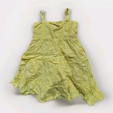 Tik Tak Mädchen Gesmoktem Oberteil Sommer Träger Kleid Ärmelos Hellgelb 98