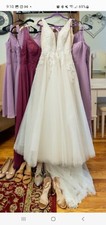 wedding dress champagne color size 4 preserved condition bought 2022