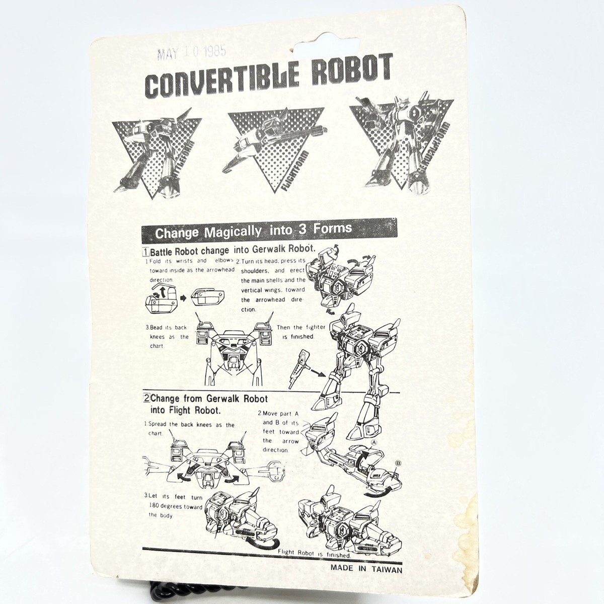 Convertible Robot In Package 3 In 1 Taiwan OR-02 Vintage