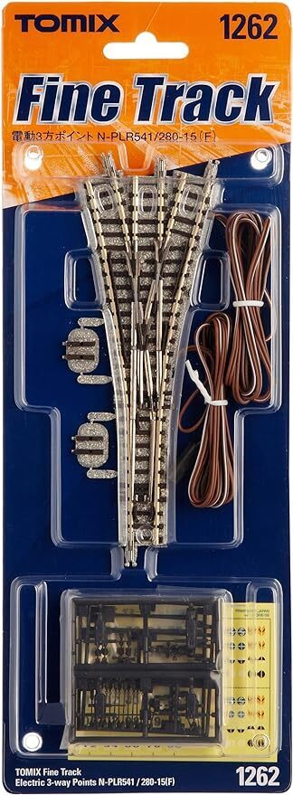 Tomix N Gauge 3-way Electric Turnout N-PLR541/280-15 F 1262 N