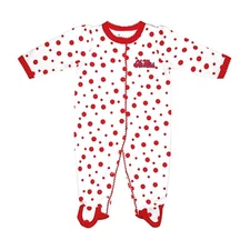 Two Feet Ahead NCAA Mississippi Old Miss Rebels Infant Polka Dot Footed Creep...