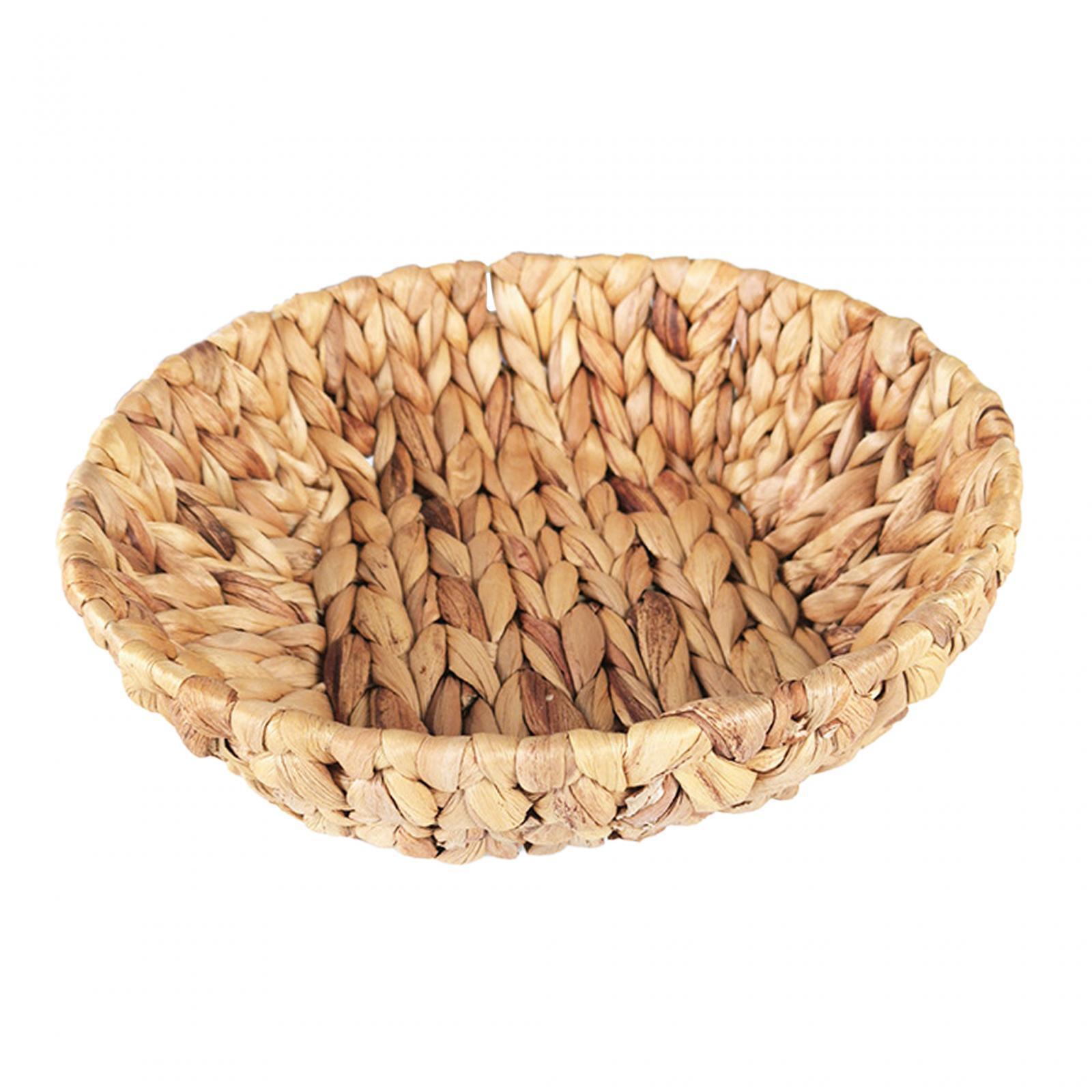 Round Grass Storage Bin Home Decorative Water Hyacinth eBay