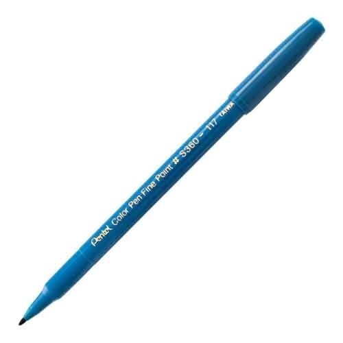 Pentel Lot/2 Arts Color Pen Marker Fiber Tip Fine Steel-Blue
