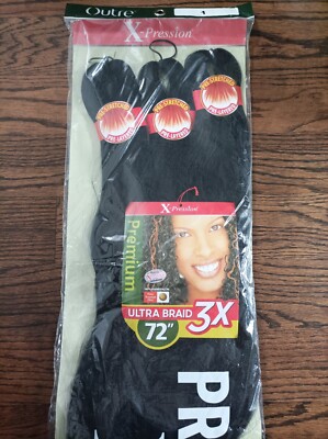 X-pression Ultra Braid 3X 72  100% Kanekalon Braiding Hair