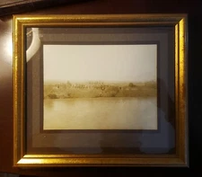 Custer Battle Photograph, General Reno Crossing The Little Big Horn River, 1887