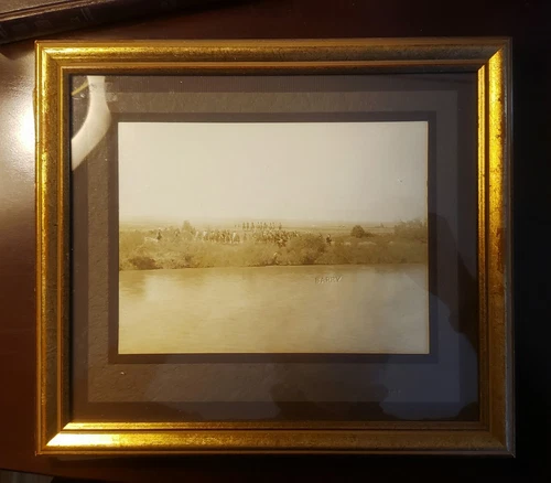 Custer Battle Photograph, General Reno Crossing The Little Big Horn River, 1887
