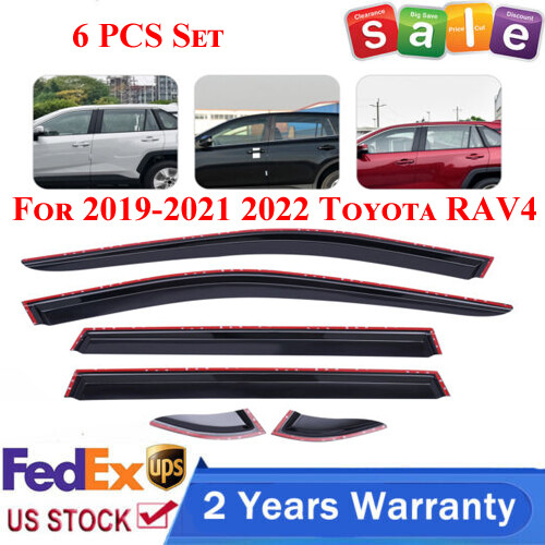 For 20192021 2022 Toyota RAV4 Window Visor Vent Shades Sun Rain Guard