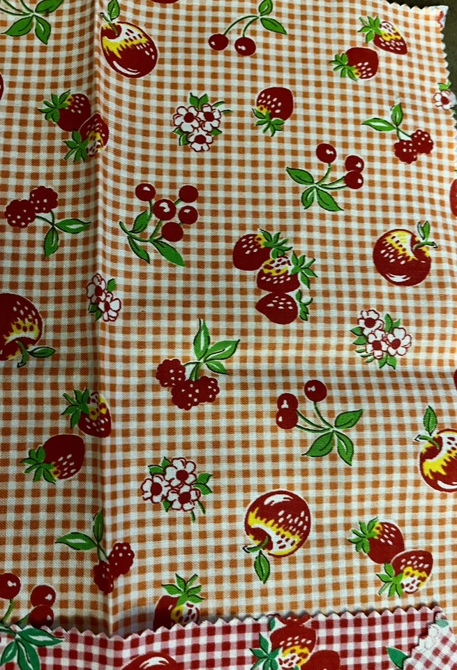 Guinga retro Child Smile años 30 con fruta de Lecien 4 muestras de diferentes colores Foto 3 de 4