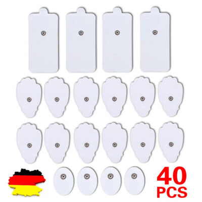 40 Stk Elektroden Pads Massage Selbstklebend für TENS EMS Reizstrom Gerät
