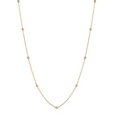 Fine Ball Station Chain Necklace 9ct Yellow Gold 375 Hallmarked British Made