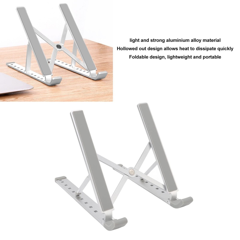 Adjustable Ergonomic Aluminum Laptop Stand for Desk Portable Holder