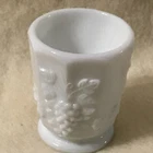 Westmoreland Milk Glass Paneled Grape Pattern Vintage Toothpick Holder