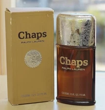 Vintage * CHAPS by RALPH LAUREN * splash COLOGNE 75 ml 2.5 oz Warner OLD VERSION