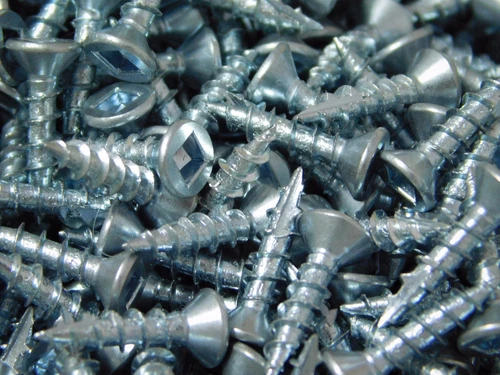 100 NEW #6 X 5/8" COUNTERSUNK FLAT HEAD T17 TIP SQUARE DRIVE WOOD SCREW ZINC NC